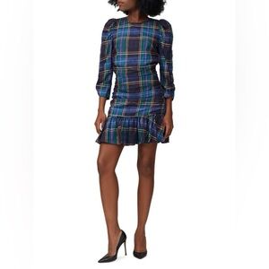 Tanya Taylor Long Sleeve Dress Size 18 Color Blue Green